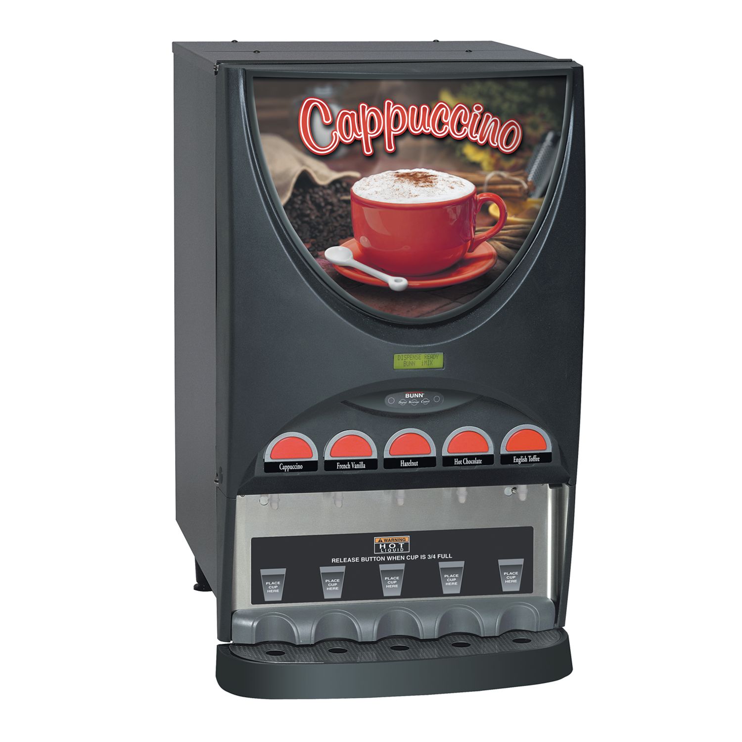 Beverage Dispensing System Hot Chocolate Dispenser, 3 L, black